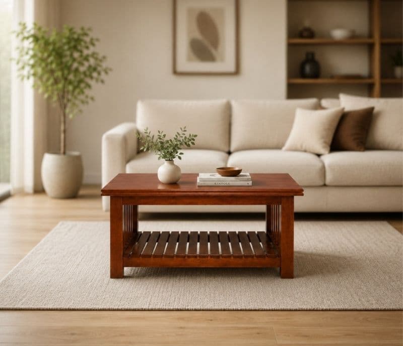 Monark Center Table Solid Rubber Wood (ZAM) (OWD)