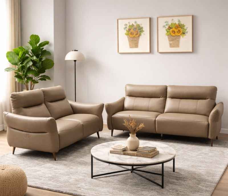 EM-0914 Casa Italiana Leather Body Touch Sofa Set 3+2 (CP OTD)
