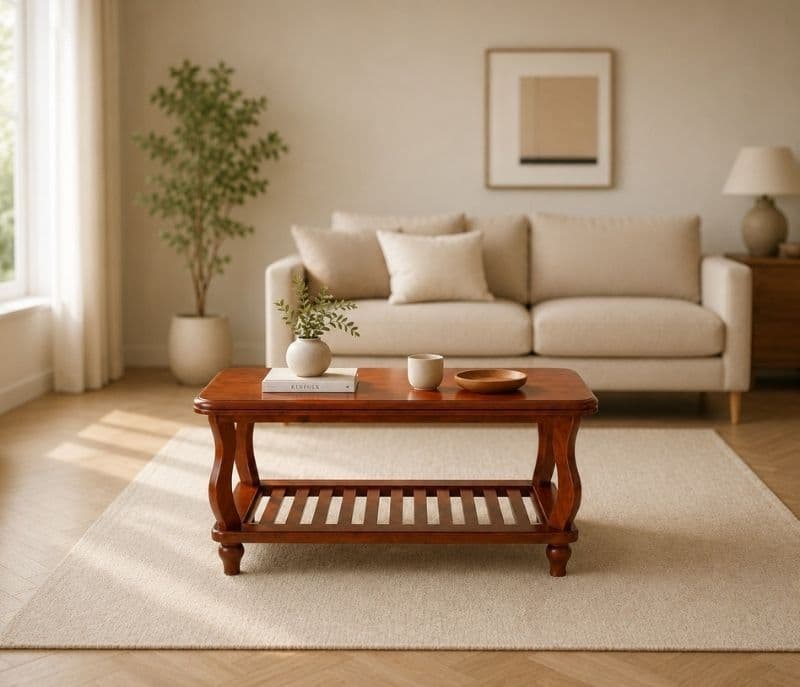 Vivo Center Table Solid Rubber Wood (ZAM) (OWD)