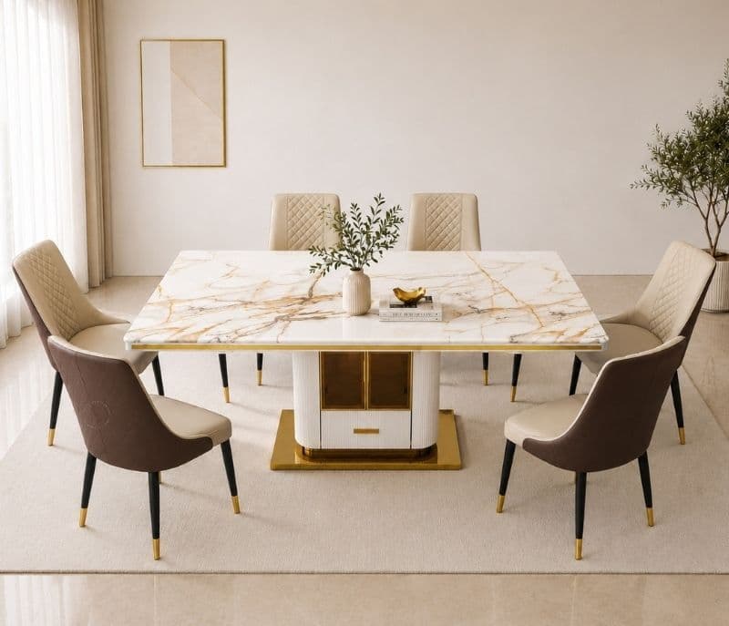 Imported Dining Set-C604-SY8994-4 Table/Y10 Chair (BTM)
