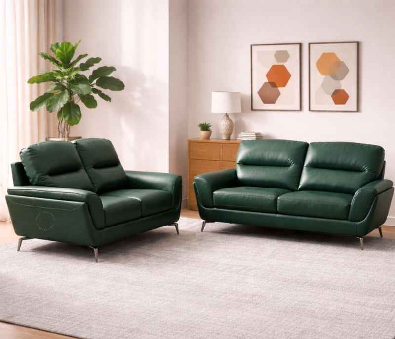 JH 317  (Green) 3+2 STR Half Leather (EC)(WH)