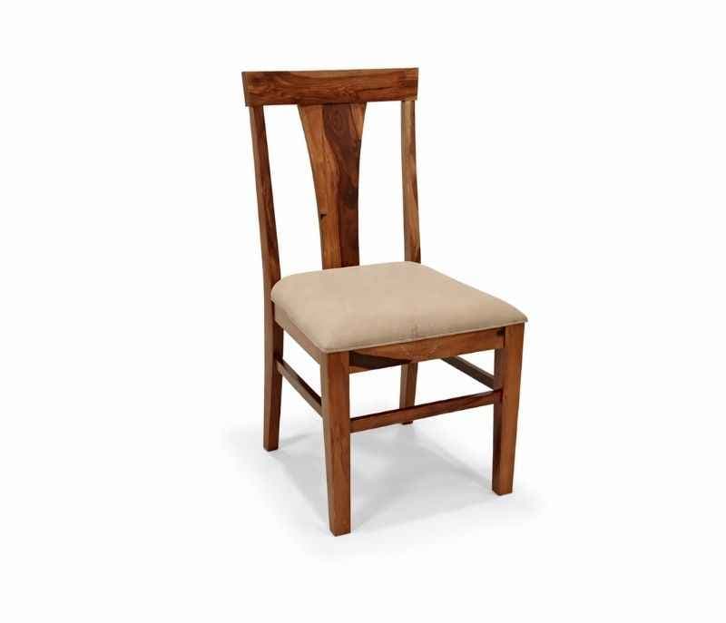 Image 4 for Zana 4 Seater Solid Sheesham Wood Dining Set with Premium Fabric Upholstery (EC)