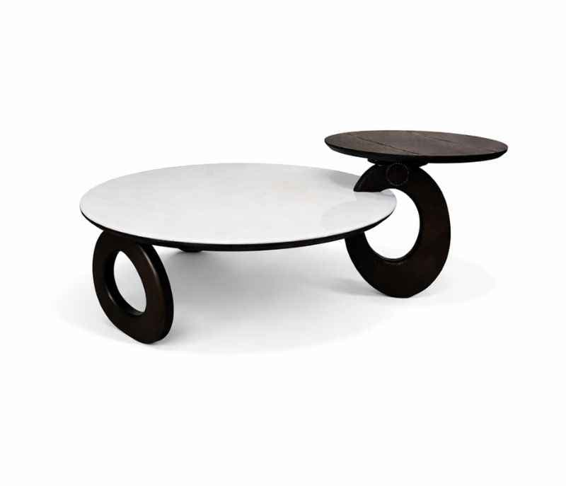 Image 2 for 9926 Centre Table Marble Top And Wood Combination