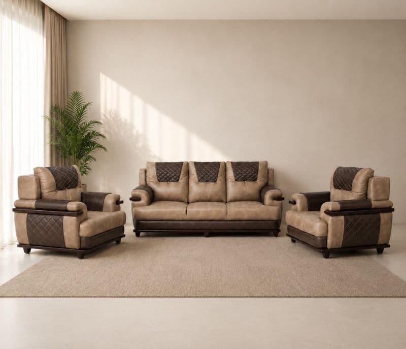 Beldona Sofa 3+1+1 Seater Solid Neem Wood (ZAM) (OWD)