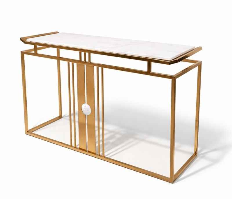 Image 4 for Con 960 Console Table Marble Top With PVD Gold Metal Base (BTM OTD)