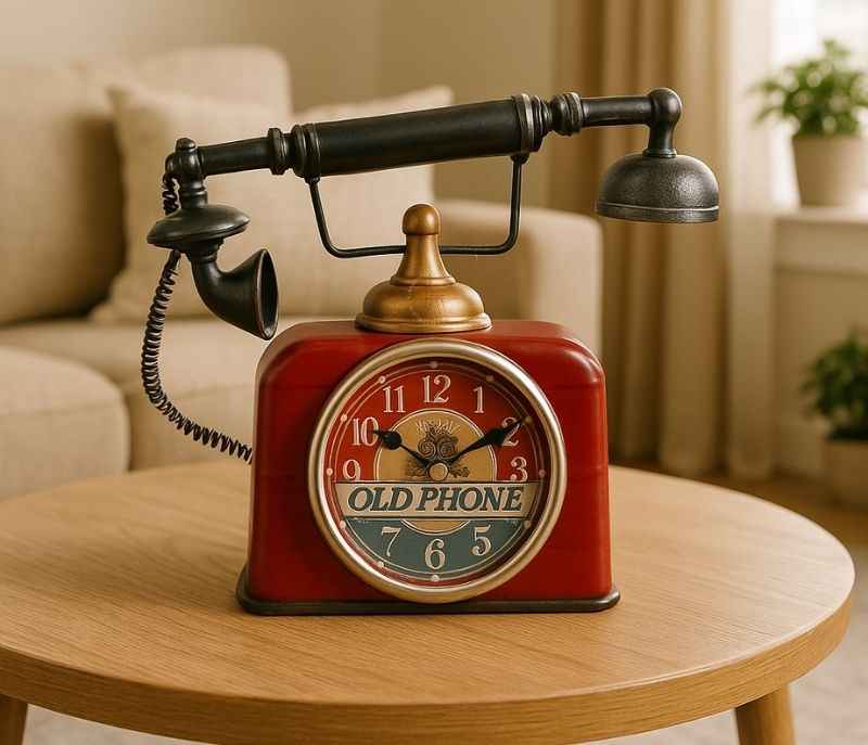 D-GWC-69 Vintage Telephone Functional Clock