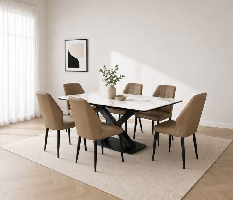 Imported Dining Set-C21-Cold Emerald Table/63 Chair