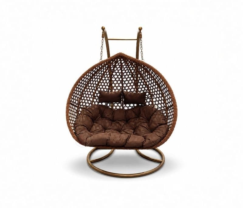 Image 7 for 2 seater Hanging swing premium handwoven heavy-duty metal frame (CP OTD)