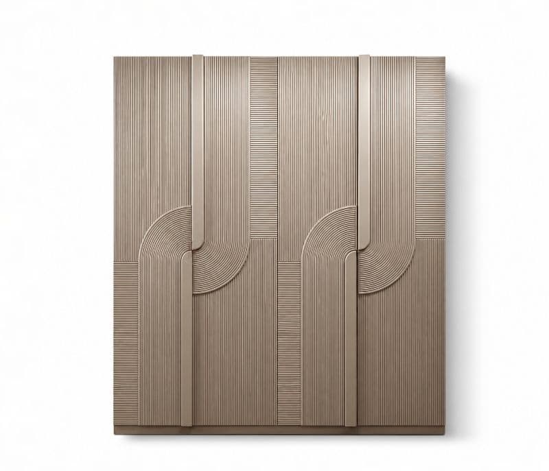 Image 3 for 21004 Bedroom Set King Size Hydraulic Bed  2 Bed Side Tables & Wardrobe (WF)