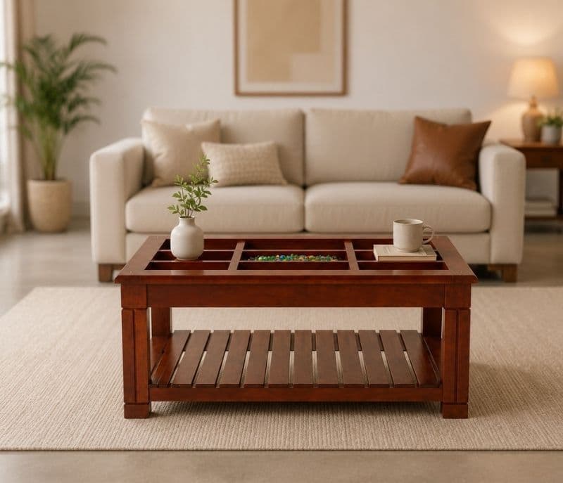 Bubble Center Table Solid Rubber Wood (ZAM) (OWD)