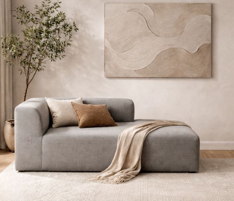 Image 3 for Sofa-05 Lounger Seater Linen Cotton Fabric (WH OTD)