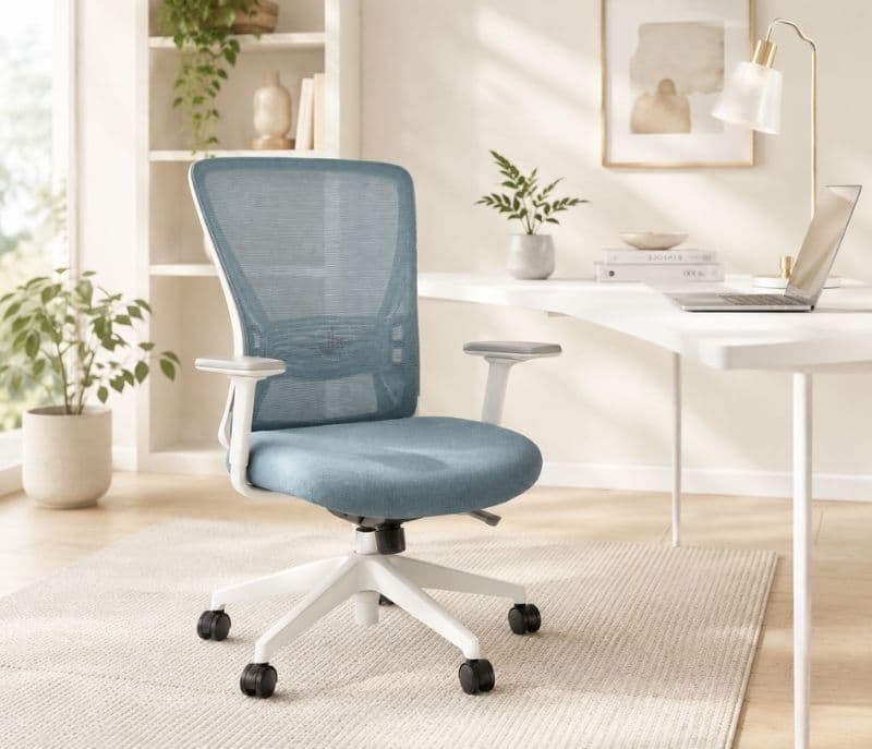 Camry MB White And Grey Special Office Chair (PM)