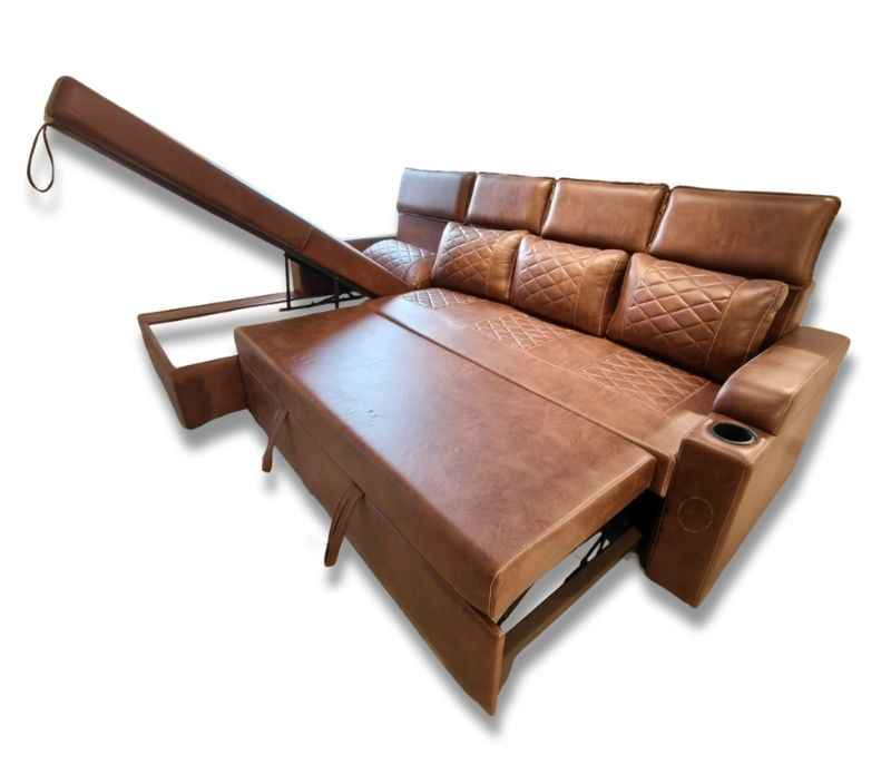 Image 7 for Dreamer 3+Lounger Sofa Cum Bed Micro Suede Fabric (KORA)(BWD)(BTM)(HYD)(SKN)(EC)