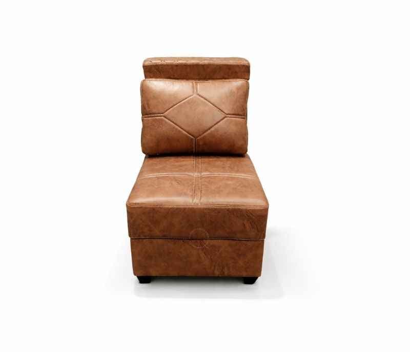 Image 17 for Bugati L-Shape Collection Sofa 2+1+C+2+CT+2 Puffy Micro Suede Fabric (Brown) (EC)