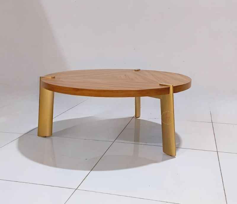 Image 4 for Center Table New Round Gold Legs (WH OTD)