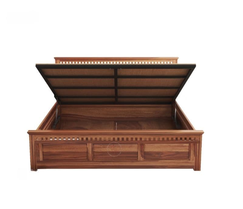 Image 8 for Adolph Sheesham Hydraulic Storage  Premium Solid Sheesham Wood Honey Finish (SCV _PKU)