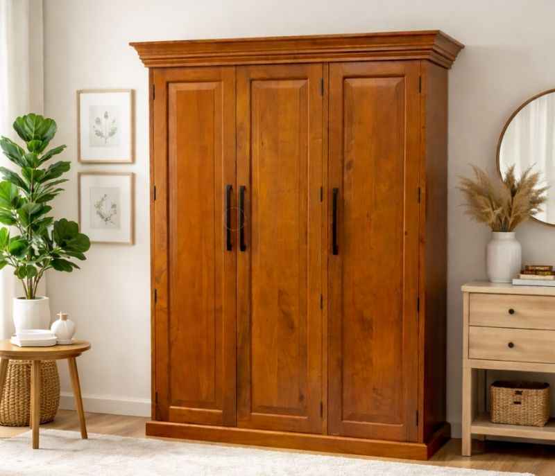 3 Door Wordrobe Acacia Wood (CP)