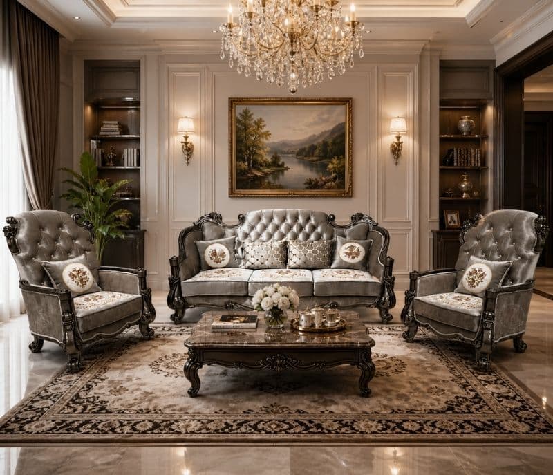 Image 3 for Carving Iran Sofa Set 3+2+1+1 (RCH SF) (OWD)