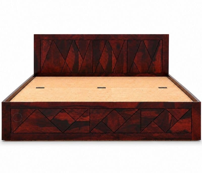 Image 2 for Haven Full Lifton Sheesham Wood Bed With Hydraulic Storage(WI)