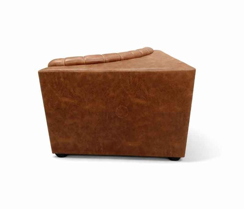 Image 16 for Bugati L-Shape Collection Sofa 2+1+C+2+CT+2 Puffy Micro Suede Fabric (Brown) (EC)
