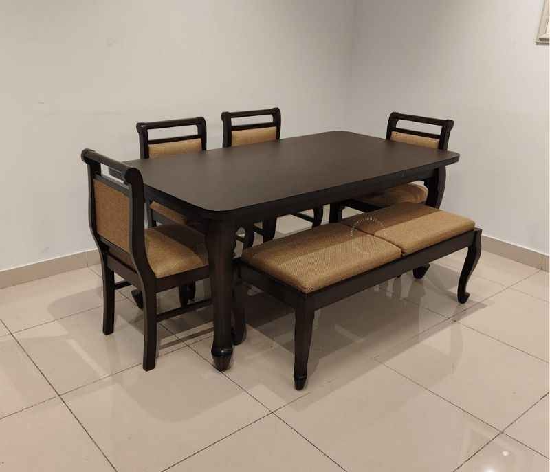 Image 2 for s design Dining table-1+4 chairs +Bench (BSK OTD)