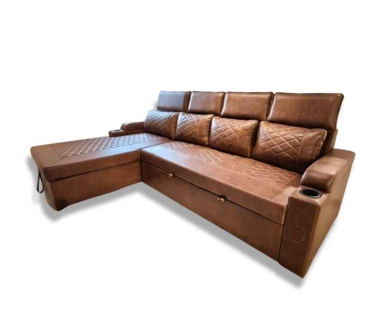 Image 3 for Dreamer 3+Lounger Sofa Cum Bed Micro Suede Fabric (KORA)(BWD)(BTM)(HYD)(SKN)(EC)