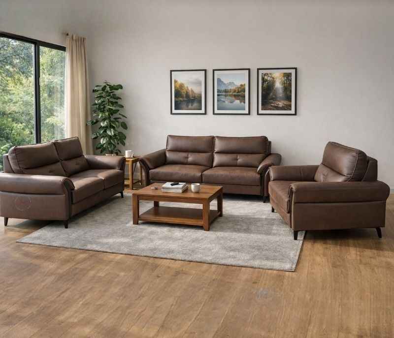 Carnival Sofa 3+2+1 Premium (Suede Velvet, Brown) (BTM)