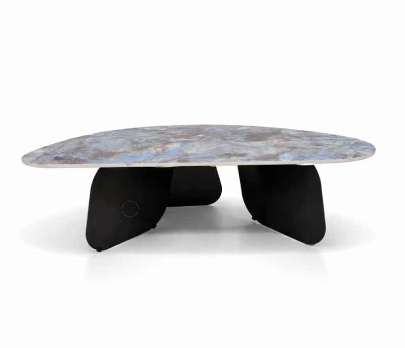 Image 3 for AH2460 Centre Table Ceramic Top And Black Metal Base (HYD OTD)