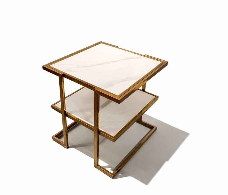 Image 4 for 8048 Centre Table With Marble Top And Metal Base (HYD OTD)