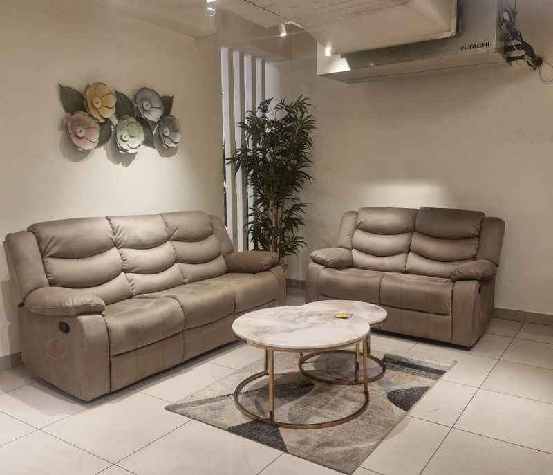 Image 2 for JHR195 - 59929 3+2 Manual Recliner Velvet Suede Fabric  (SKN)