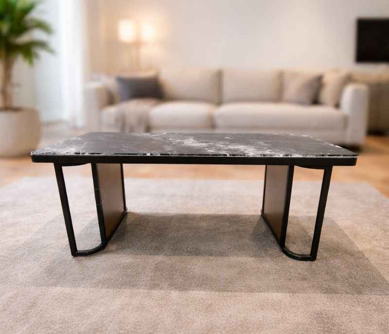 A806 Center Table Ceramic Top And Metal Base (HYD)