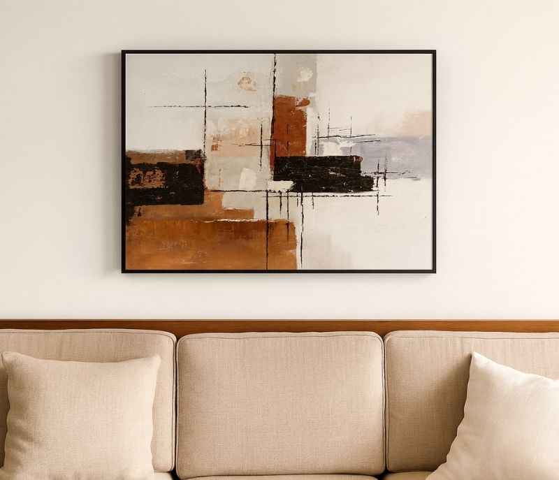 50X 70 CM Hardbord Frame Hand Painted Wall Art Paintings, Modern Abstract Art for Dining Room, Extra Large Paintings for Living Room