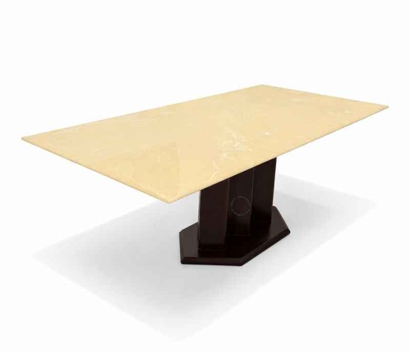 Image 2 for Candy 6 Seater Marble Dining Table with Wooden Base