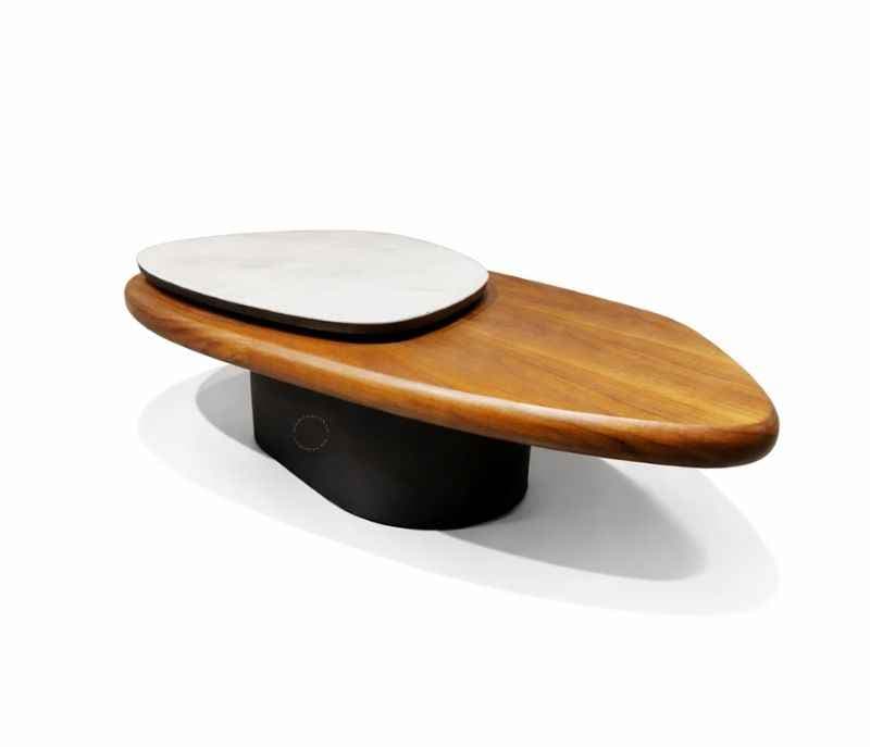 Image 3 for C1075 Centre Table Rotable Marble Top With EN Base (HYD)
