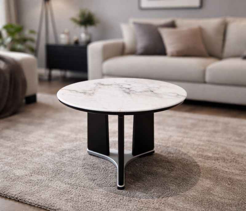 B779 Small Composite Marble Top Ashwood Base (HYD)