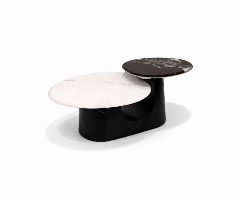 Image 3 for C1075 Center Table With Marble Top And Metal Base (HYD OTD)