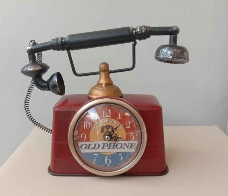 Image 2 for D-GWC-69 Vintage Telephone Functional Clock
