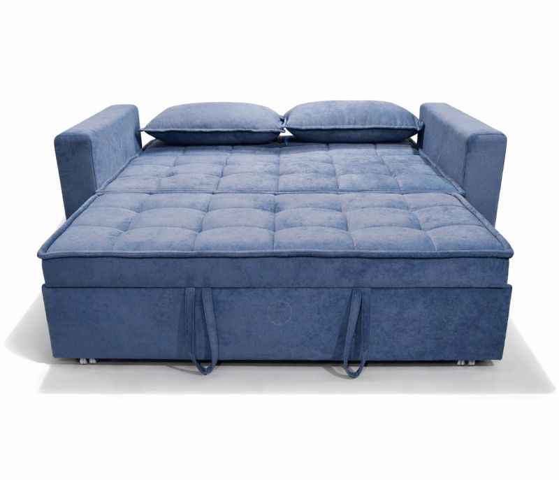 Image 5 for Anke Sofa Cum Bed 3 Seater Suede Fabric (Grey)(EC)(HYD)(BS-BTM)(SKN)