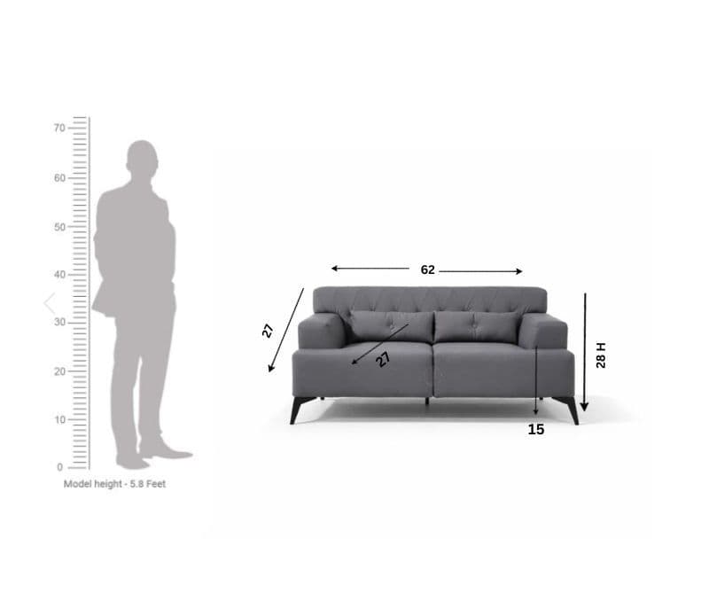 Image 5 for Cheslin Sofa 3+2 Seater Polyester Linen Blend Fabric  (WH OTD)