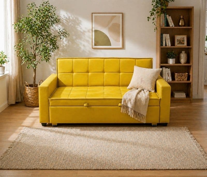 ANKE 3seater SCB 3 Seater Sofa Bed Cum Pure Leather (WH OTD)
