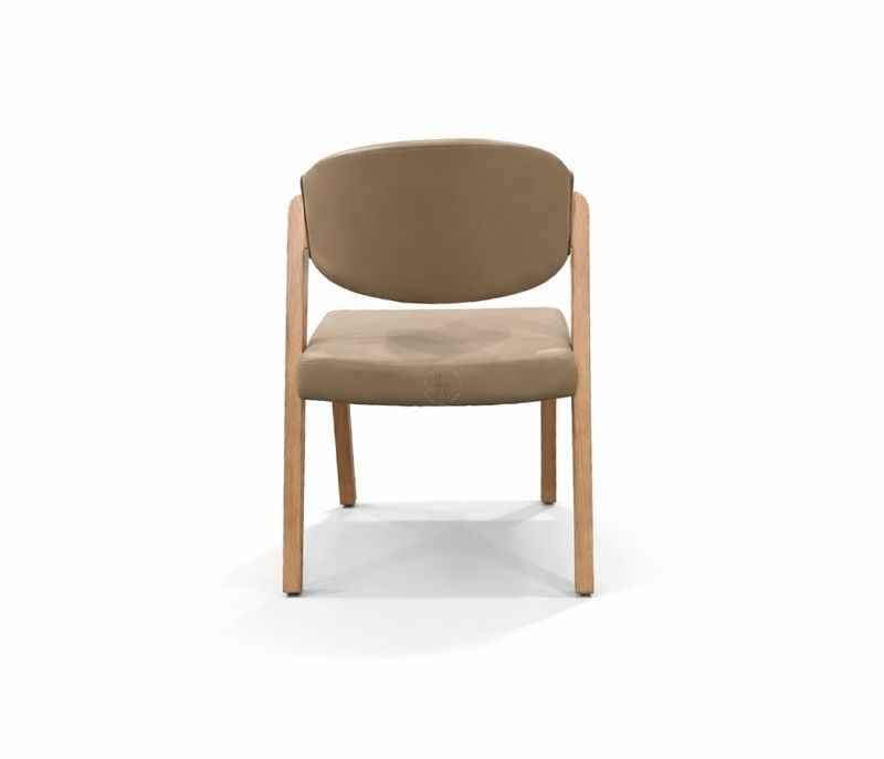Image 9 for DT V/DC31/ PATA 1+6 Seater Chair Marble Top-Art Leather With Ash Wood PVDRMR (BS-CP)