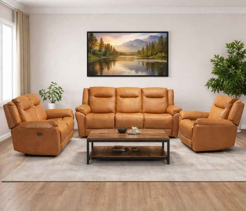 U70732 Manva 3 + 2 + 1 Power Recliner (BSK)