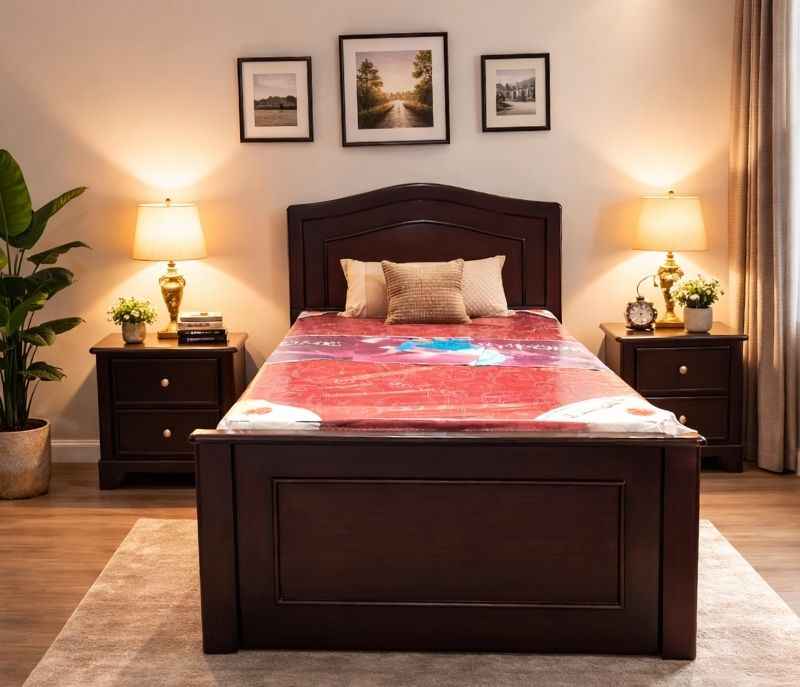 Mala cot 78x36 Solid Treated Wood Black Board With Veneer (EC OTD)