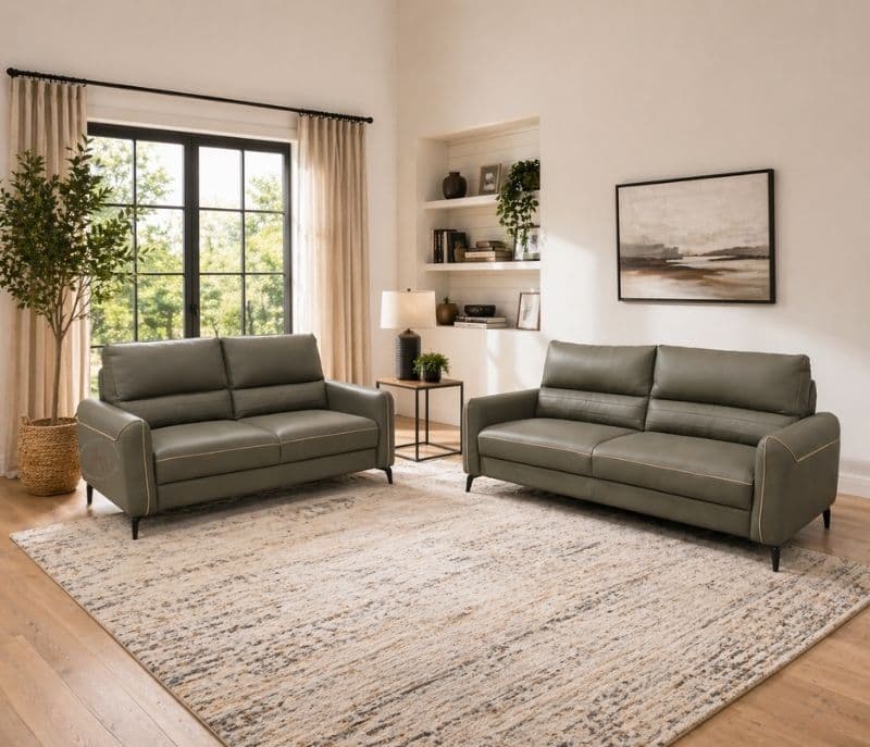 Pinnacle 3+2 Sofa Set Half Leather (EC OTD)