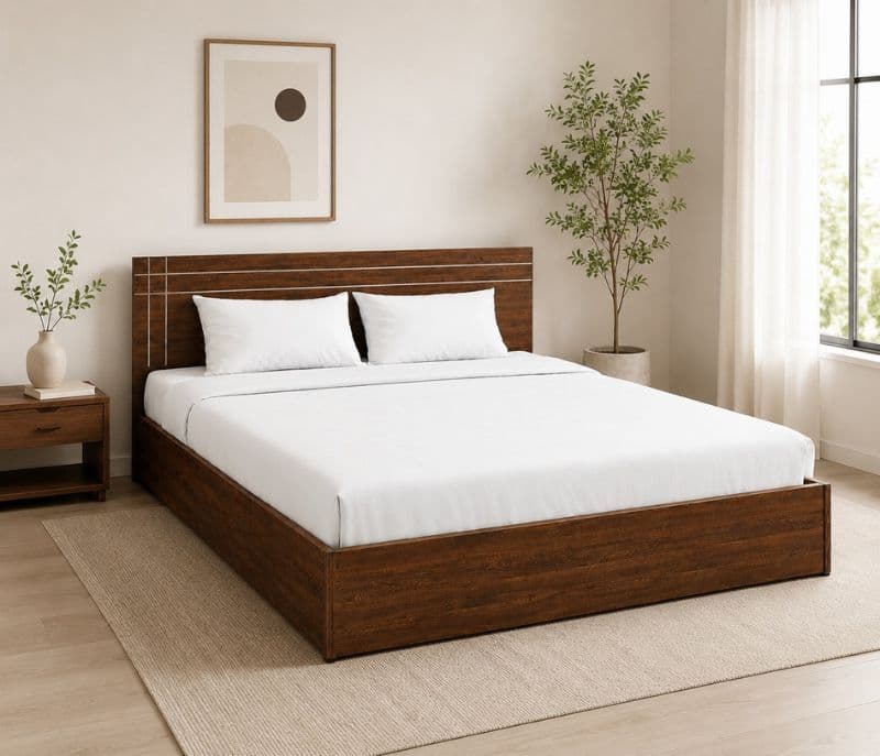 Neo King Full Lifton Bed Engineered Wood Bed With Hydraulic Storage(WI)