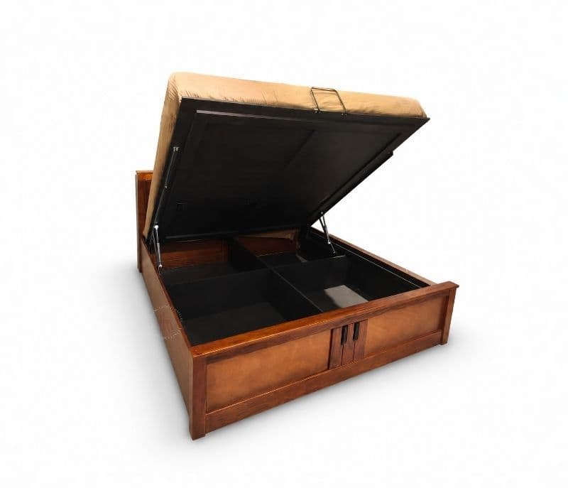 Image 9 for Piano King Size Hydraulic Box strorage  Mahogany Wood