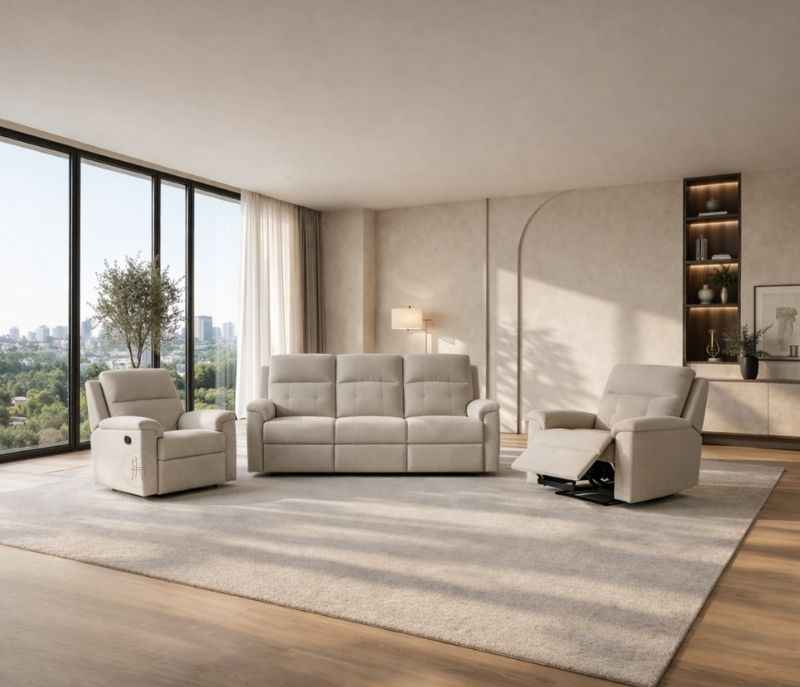 R6 3 Seater + 1 Recliner + 1 Recliner Manual Seater (OTD)