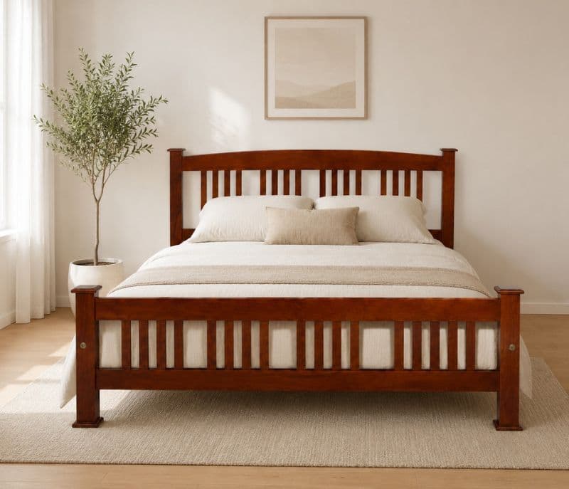 Ordinary Cot Solid Rubber Wood (ZAM) (OWD)