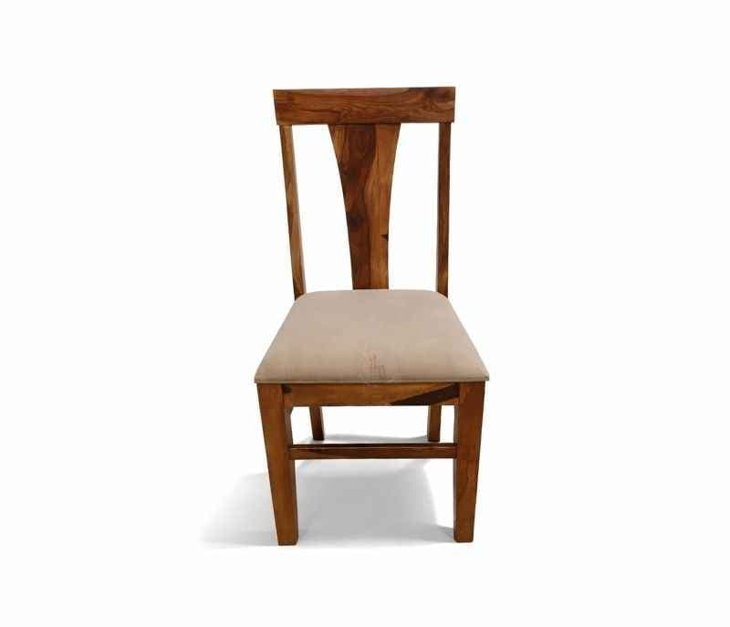 Image 5 for Zana 4 Seater Solid Sheesham Wood Dining Set with Premium Fabric Upholstery (EC)