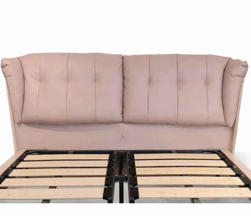 Image 8 for 2239 King Sized Bed  Full Grain Leather HB Sponge+Down Feather Multi Layer Solid-Wood without Storage (BS-CP)